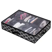 Foldable Shoe Organizer Under Bed Shoes Storage Containers Box Fit 12 Pairs