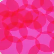 Round Vinyl Shape 1.5" Hot Pink Go Go Fluorescent Edge Glow