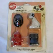 Wilton Birthday candles Firefighter Firefighting dalmation fire hydrant Vintage