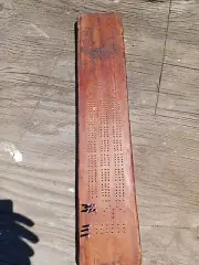Hand Made Cribbage Board & Pegs With Rooster