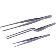Avanti Plating Tweezers 3 Pc Set/Tongs Serving/Stainless Steel/Kitchen/Chef/Food