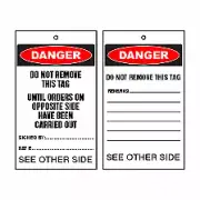 Danger - Do Not Remove Until Orders Carried Out | Lockout Tags