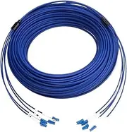 LC Armored Cable Fibra Optica, Blue,SC UPC,4Cores,6 Cores,8 Cores,Single Mode Fiber Optic Patch Cord, Waterproof, 60m, 80m,100m(6-core 6LC-6LC 60m)