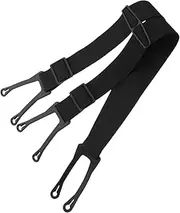 [NULYLU] Elastic Pants Suspenders Hockey Suspenders Hockey Protective Belt Strap Pants Traction Strap Black PVC