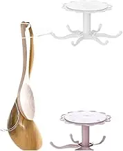 Kitchen Flower Rotary Hook Wall Mounted Kitchenware Deposit Rack Accessories Cabinet Hook up Deposit Rack Spoon Hanger Kitchen Accessories 厨房花旋转挂钩壁挂式厨具收纳架配件柜挂钩收纳架勺子挂架/928
