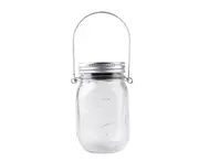 L107 Solar 30LED Mason Lights Patio Bottle Hanging Lamp Glass Jar Wall Lighting