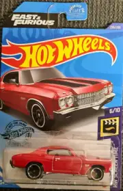 HOTWHEELS Screen Time 2020 Diecast Car 6/10 - FAST & FURIOUS '70 Chevelle SS 164