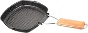 BESPORTBLE Convenient Handle Frying Pan Multi-use Steel Baking Pan Non-Stick Daily Use