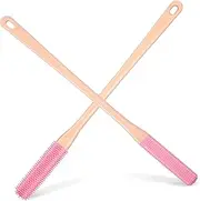 FRCOLOR 2pcs Toe Cleaning Brush Bristles Lotion Applicator Shower Foot Scrubber Toe Brush Foot Scrubber Brush Toe Scrubber Shower Brush for Feet Foot Exfoliating Brush Pink