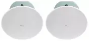 2 Rockville CC8-SUB 8" Commercial/Restaurant 70V Ceiling Subwoofers+Rough-In Kit