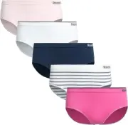 Reebok Girls' Underwear - Seamless Hipster Briefs (5 Pack) M(8-10)