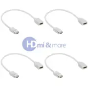 4x Mini DVI Male to HDMI Female Video Adapter Cable iMac Macbook White