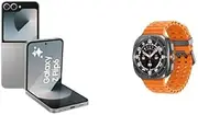 [Samsung] Galaxy Z Flip6 AI Smartphone, Silver Shadow, 512 GB + Galaxy Watch Ultra 47mm LTE Titanium Grey