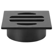Square Floor Grate Shower Drain, 50mm outlet, Matte Black