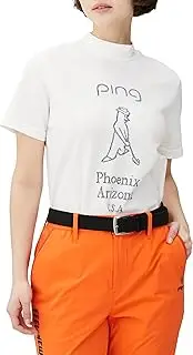 PING APPAREL(ピン アパレル) Pin Apparel 622-4172204 Women's Short Sleeve High Neck Shirt (Mr. Ping, Sweat Absorbent, Quick Drying, Stretch) / Golf