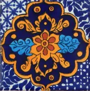 25 Mexican Talavera tiles 4x4 Decorative Folk Art Handmade C217