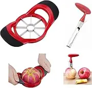8 Blade Extra Large Apple Slicer and Corer,Ultra-Sharp Apple Cutter,Durable Apple Corer Remover, Stainless Steel Slicer,Seeder Core Remover Tools Kit for Apple, Vegetables, Pear