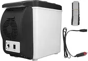 TOUISEDGI Mini Portable Fridge, 6L 12 Volt Refrigerator Food Grade Low Noise Multifunctional Portable Car Fridge Freezer, Cools or Heats,for Skincare, Foods, Medications, Travel and Car