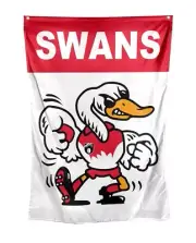 Sydney Swans AFL Retro Mascot Design Wall Flag Banner Christmas Gifts