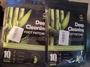 2 Bamboo Premium Detox Foot Pads Remove Toxins Deep Cleansing - 20 patches Total