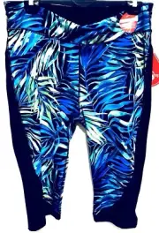 plus sz S /16 TS TAKING SHAPE Tropical Burst Knee Short Pant Gym Activewear NWT