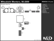MITSUBISHI MONTERO 96 97 98 99 2000 DASH TRIM a