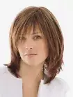 Real Human Hair New Natural Long Light Brown Straight Wig Women's Full Wig 12 In