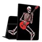 Case for Samsung PU Galaxy Tab A8 10.5 Inch 2022 Black Human Skeleton Guitar