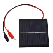 1W 5.5V Solar Cell Epoxy Polycrystalline Solar Panel+Clip For Charging 3.7V4234