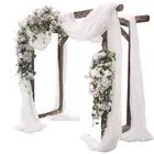1 Panel White Wedding Arch Drapery 6 Yards Long and 30 Wide Sheer Chiffon W