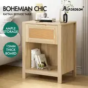ALFORDSON Bedside Table Nightstand Side End 1 Drawer Storage Shelf Wood
