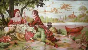 "Rendezvous" Printed Canvas for Tapestry Gobelin Embroidery Diamant A2040