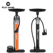 WEST BIKING 160PSI Bicycle Air Pump With Gauge Schrader Presta MTB Road Bike Bal