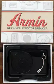 LEEDS Armin Retro Bluetooth Speaker Black Turntable Style New In Box