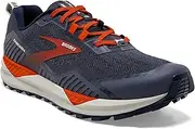 [Brooks] Men's Cascadia 15 Running Shoe, Navy Orange Pelican, 11 US