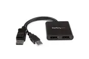 StarTech.com MSTDP122DP 2-Port Multi Monitor Adapter - DisplayPort 1.2 MST Hub -