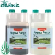 Hydroponics CANNA Aqua Vega A&B 2x1L Grow Nutrient Fo Deep Water Plant Grow