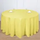 YELLOW 120 Inch ROUND TABLECLOTH Wedding Decorations Party Table Cover