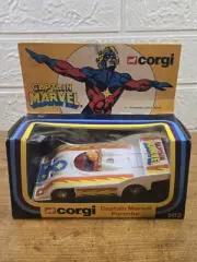 VTG 1977 Corgi #262 CAPTAIN MARVEL PORSCHE, In Original Damaged Box, New