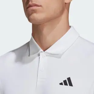 【adidas 愛迪達】上衣 男款 短袖上衣 運動 網球 CLUB 3STR POLO 白 HS3268