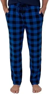 [Fruit of the Loom] Comfortable Micro Fleece Pajama Pants for Men [Pack of 2] 100% Polyester Micro Fleece Sleep Pants Set