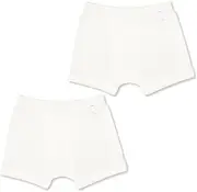 GARAU(ガロー) Gallo Boxer Briefs, 2-Piece Set, Hypoallergenic Inner, 100% Organic Cotton, Boys, White