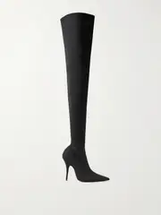 [Balenciaga] Balenciaga - Knife Stretch-knit Over-the-knee Boots - Black - IT36 IT 36 Black