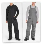 Men's Snow Bib Pants All in Motion Gray or BLACK Insulated wind &water resistant