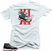 Shirt to Match Jordan 11 Bred 2019-Bull 11 White Tee