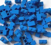 50x Lego Classic 1 x 2 Building Blocks - Blue
