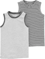 [Carter's] Boys 2-Pack Jersey Tanks, Gray, 6m