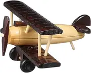 Creative Vintage Wooden Airplane Model Decor Retro Style Plane Ornament for Home Cabinet and Desktop Rustic Wood Craft for Warm Atmosphere