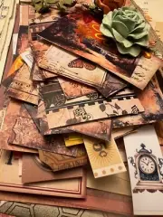 250+ PIECES UNIQUE MEGA REAL EMPHERMA FALL JUNK JOURNAL KIT