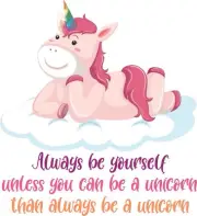 Kids Bedroom Rainbow & Unicorns Decor Vinyl Adhesive Wall Art Decal Quotes 20x21